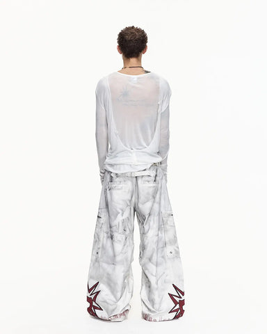 EMO Removable Suspender Wide-Leg Overall Jeans