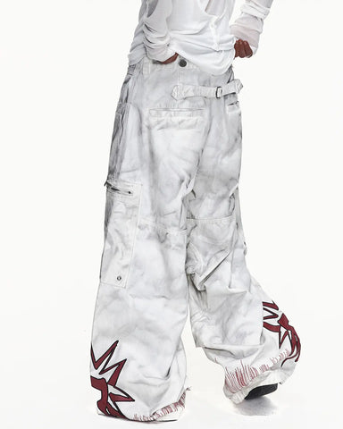 EMO Removable Suspender Wide-Leg Overall Jeans
