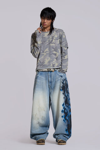 Light Wash Spike Airbrush XL Colossus Jeans