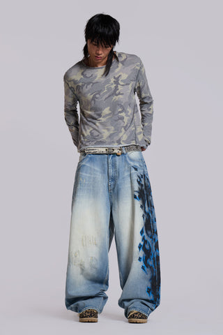 Light Wash Spike Airbrush XL Colossus Jeans