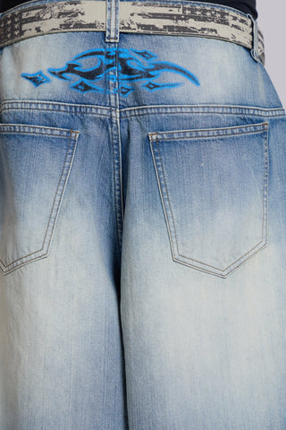 Light Wash Spike Airbrush XL Colossus Jeans