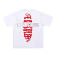 Life Hustlers Jesus Collage Graphic White Tee