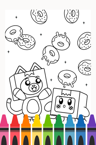 Foxy & Boxy Coloring Page