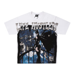 Life Hustlers Witch Graphic White T‑Shirt