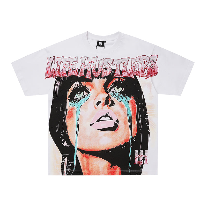 Life Hustlers Lady Portrait Graphic 3‑Color T‑Shirt