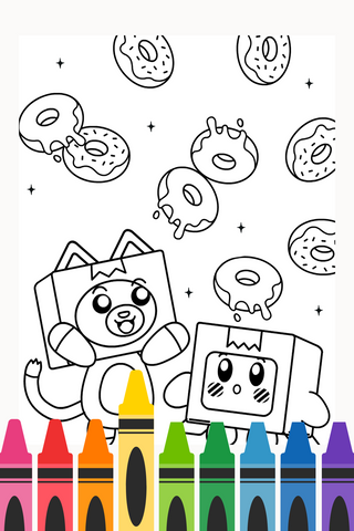 Foxy & Boxy Coloring Page