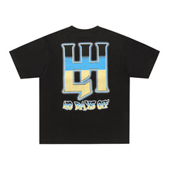 Life Hustlers Vintage Art Graphic Black T‑Shirt