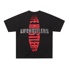 Life Hustlers Jesus Graphic Black Tee