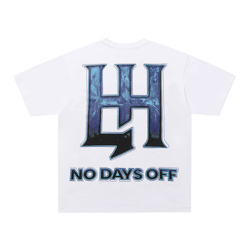 Life Hustlers Blue Cupid Graphic White Tee