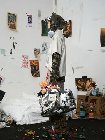 Graffiti  Print Cargo Pants