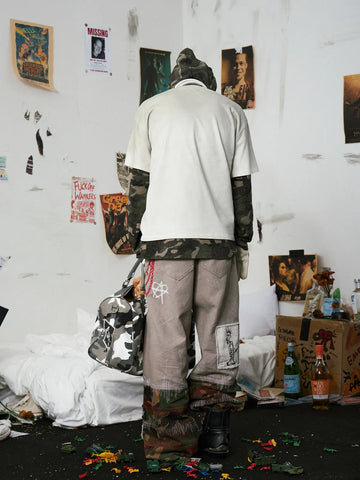 Graffiti  Print Cargo Pants