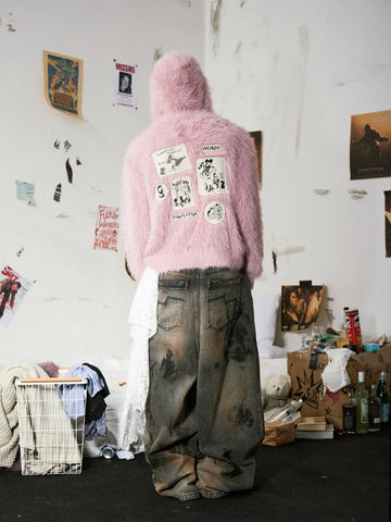 A-line Washed Baggy Jeans