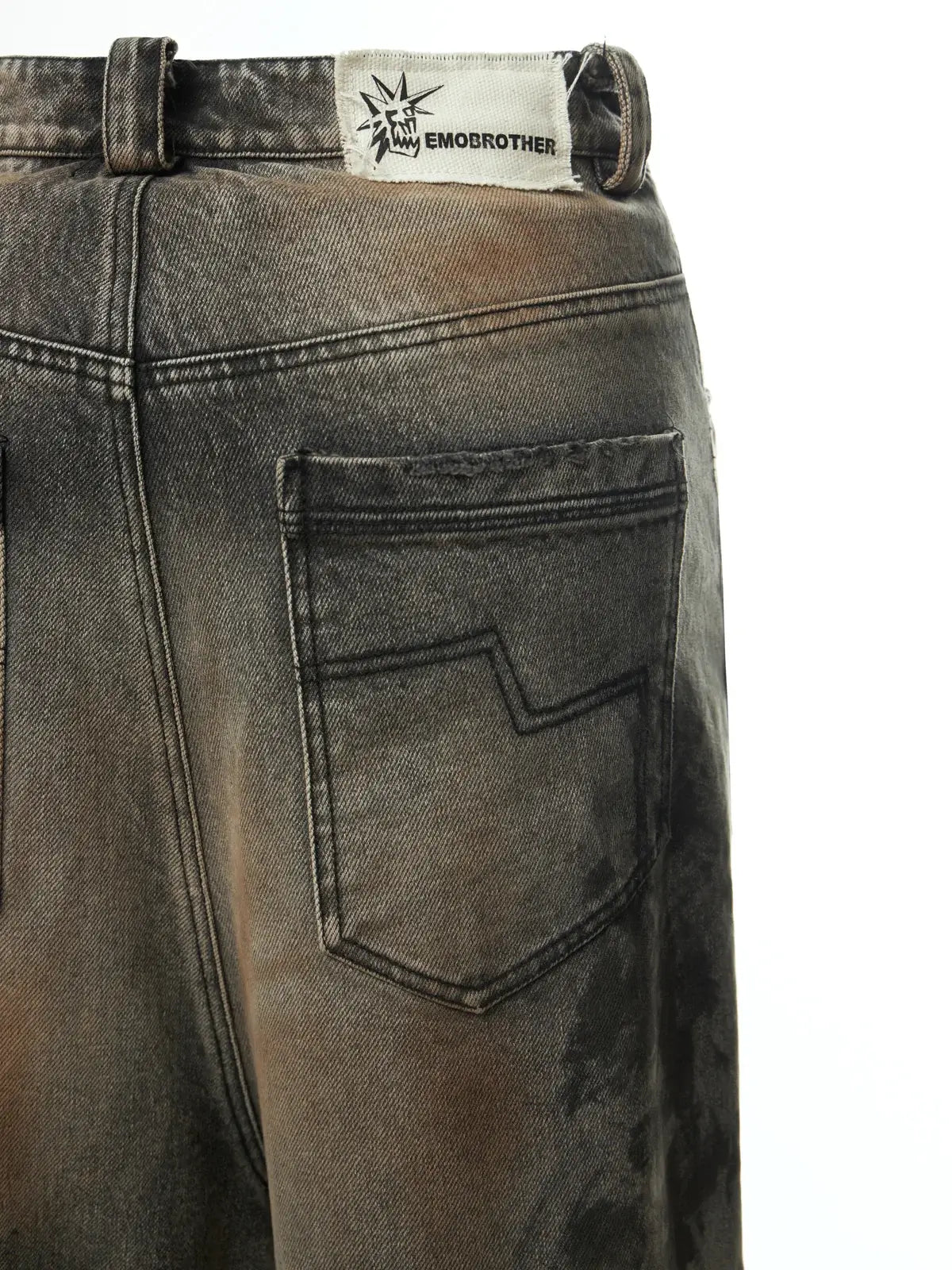 A-line Washed Baggy Jeans