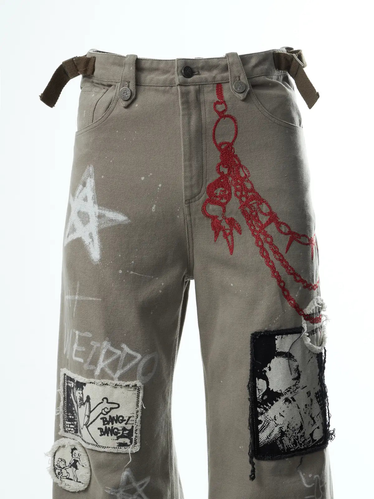 Graffiti  Print Cargo Pants