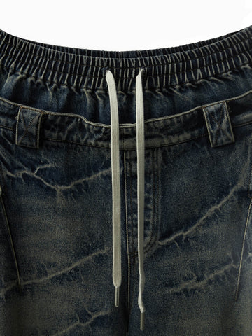 Double Waistband Cargo Jeans
