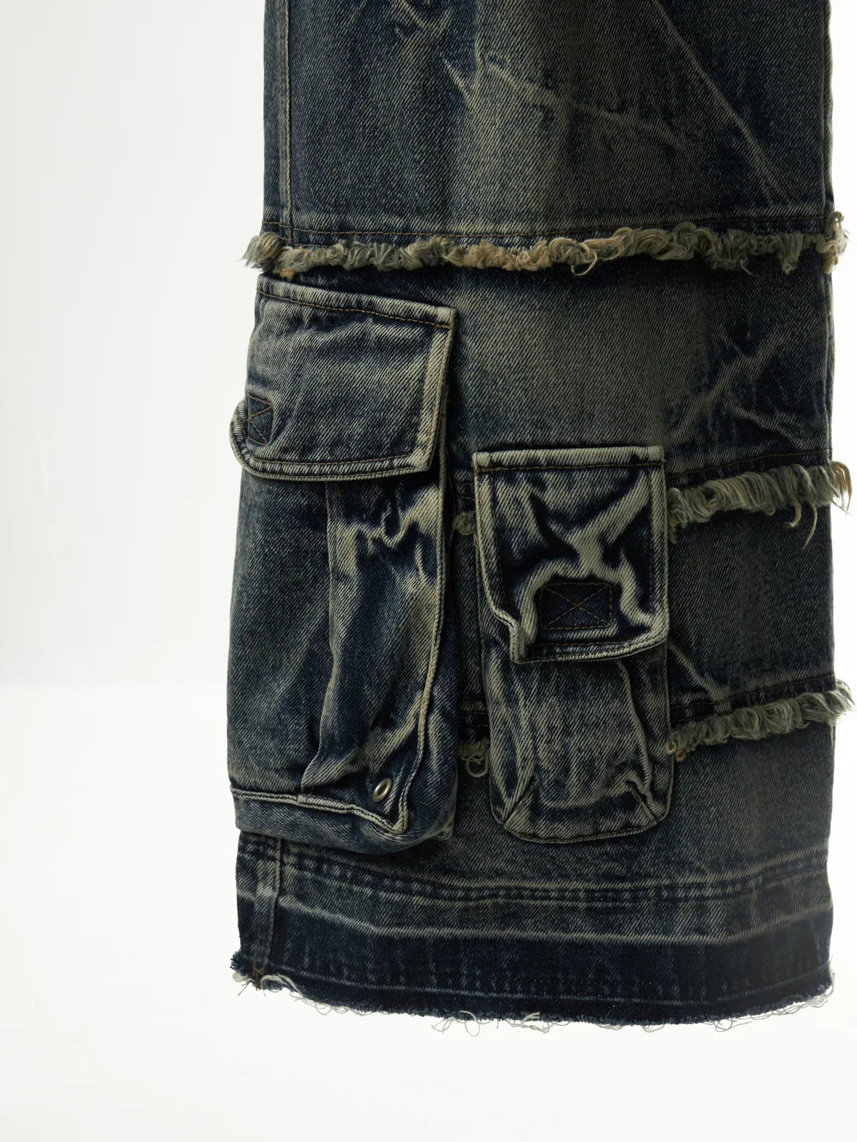Double Waistband Cargo Jeans