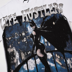 Life Hustlers Witch Graphic White T‑Shirt