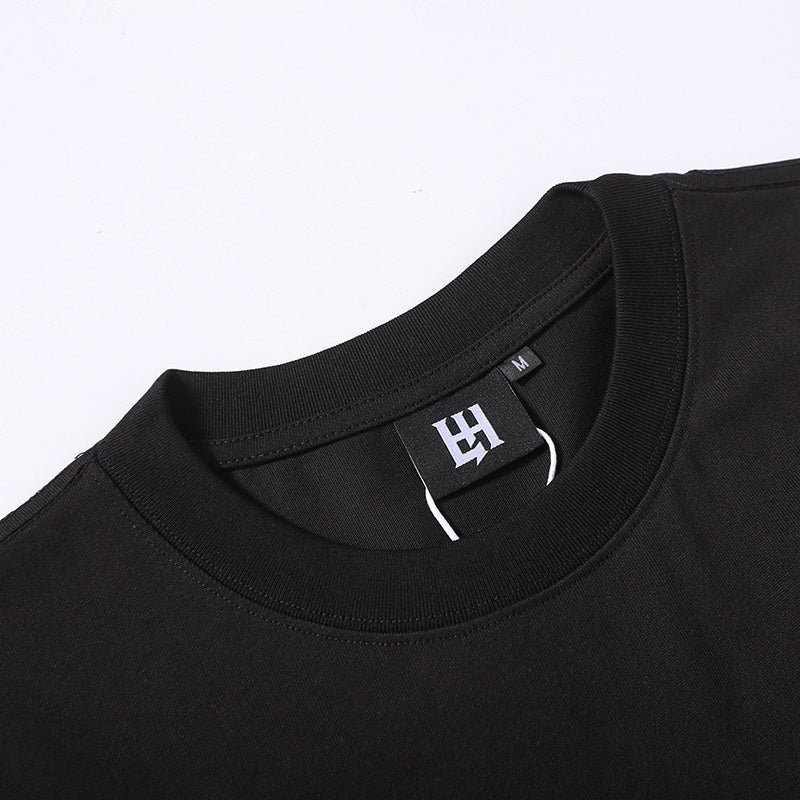 Life Hustlers Turquoise H‑Logo Black T‑Shirt