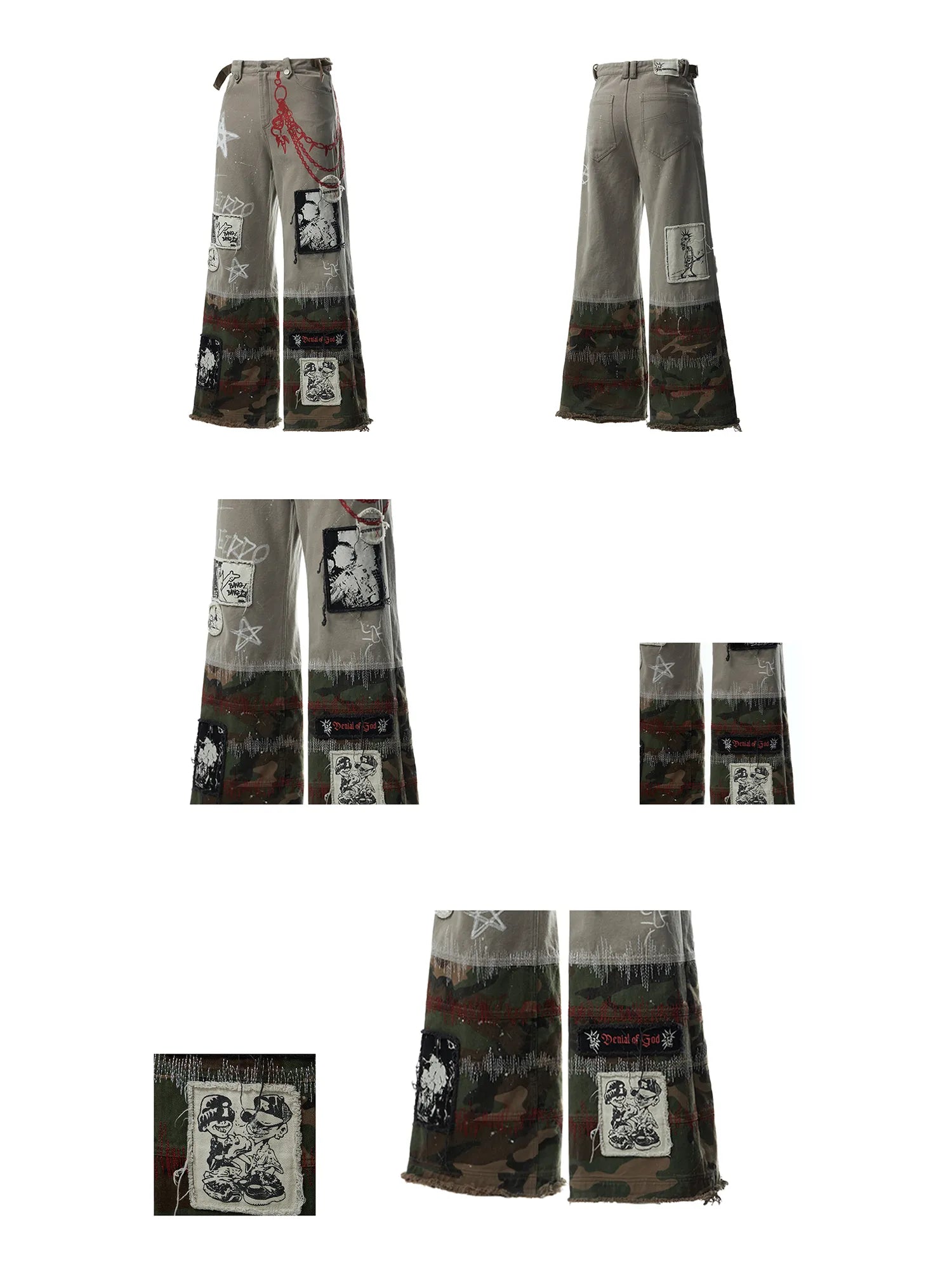 Graffiti  Print Cargo Pants