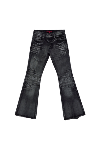 Washed Black Drift Bootcut Jeans