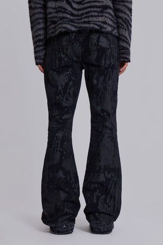 Wax Coated Drift Bootcut Jeans
