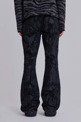 Wax Coated Drift Bootcut Jeans