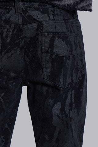 Wax Coated Drift Bootcut Jeans