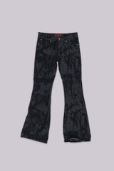 Wax Coated Drift Bootcut Jeans