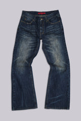 Indigo Creased Jude Bootcut Jeans