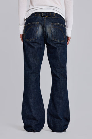 Indigo Creased Jude Bootcut Jeans
