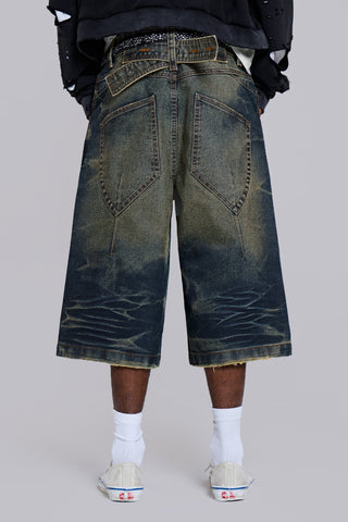 Blue Cinch Back Colossus Jorts