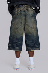 Blue Cinch Back Colossus Jorts