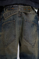 Blue Cinch Back Colossus Jorts