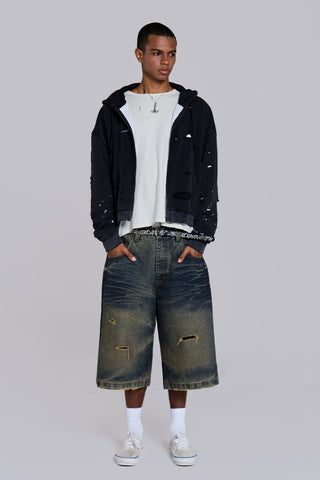 Blue Cinch Back Colossus Jorts