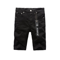 Purple Jeans Shorts Denim Mens Jeans Casual Style Cotton Blend Fabric Wash Vintage Street Fashionable Hip Hop Hole De 5023