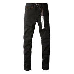 Purple Jeans Mens Black Distressed Jeans Ripped Knees Nwt Street Style Fashion 9023