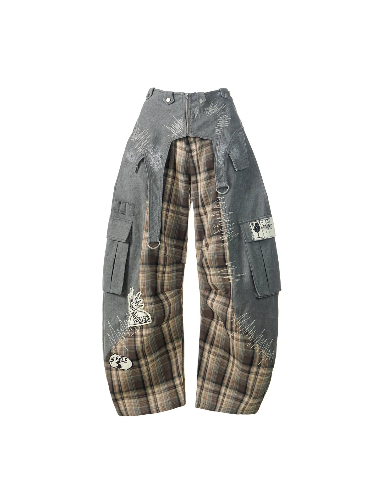EMO"Digital Scar" Patchwork Trousers