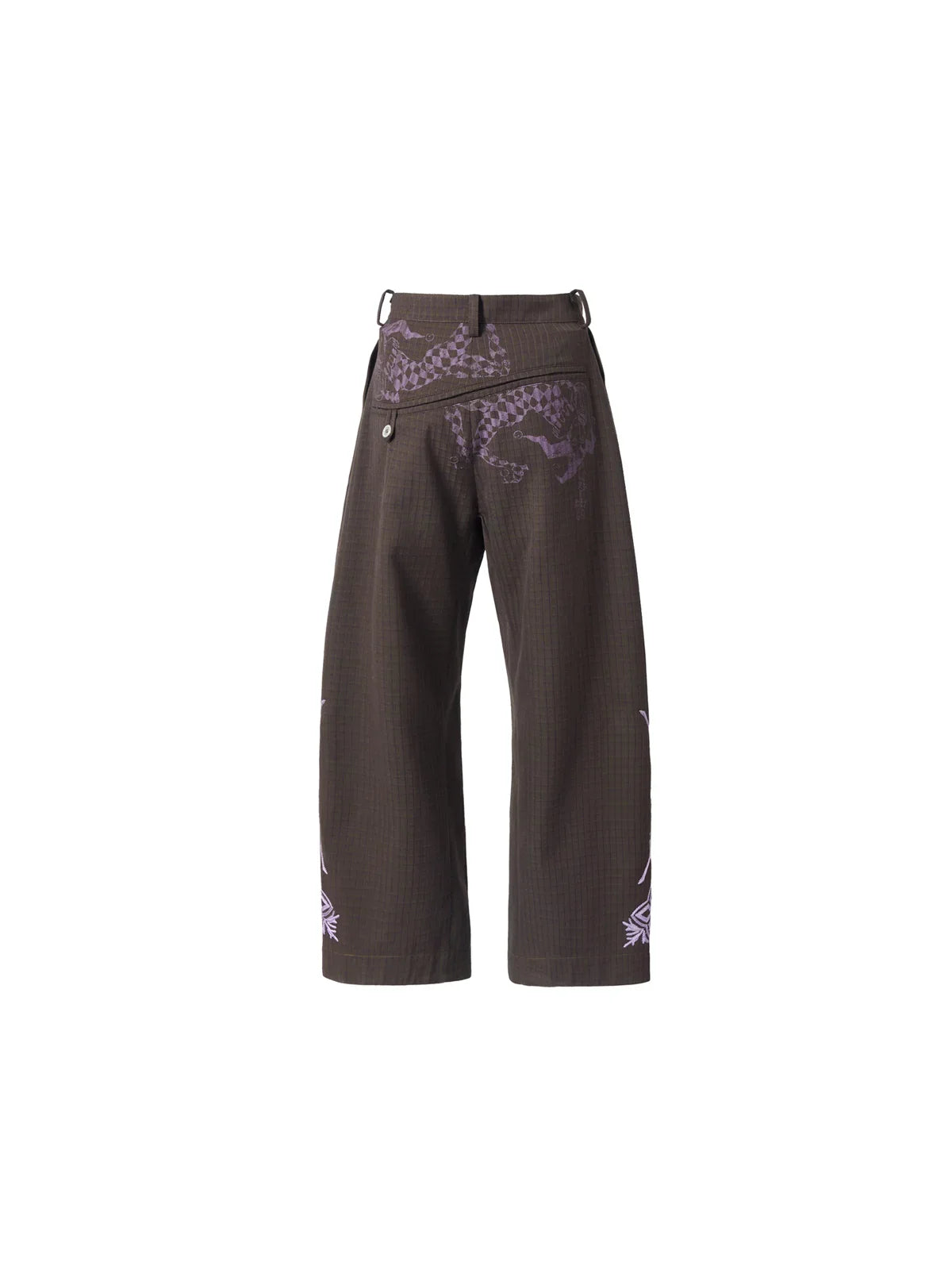 EMO Check-jacquard Wide Leg Trouser