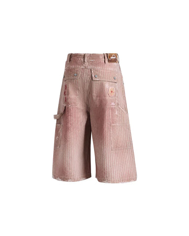 EMO “Acid Smiley” Washed Carpenter Shorts