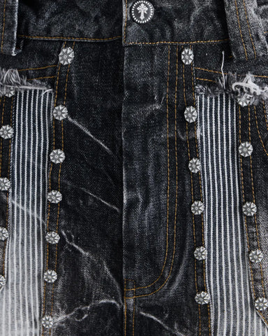EMO Cropped Washed Denim Jeans