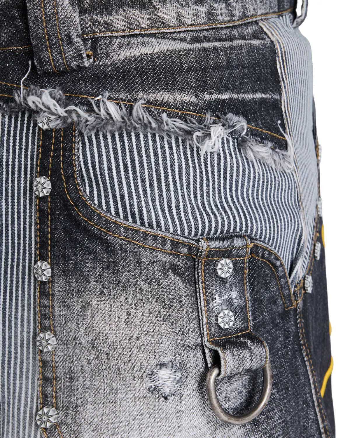 EMO Cropped Washed Denim Jeans