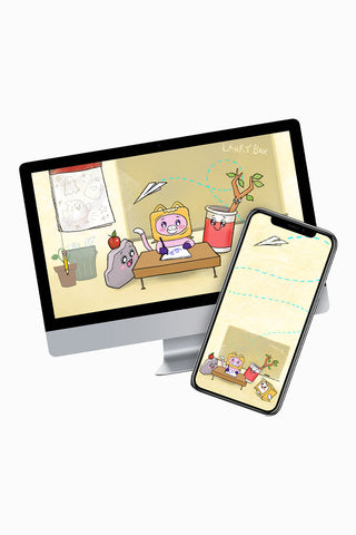School Digital Wallpaper